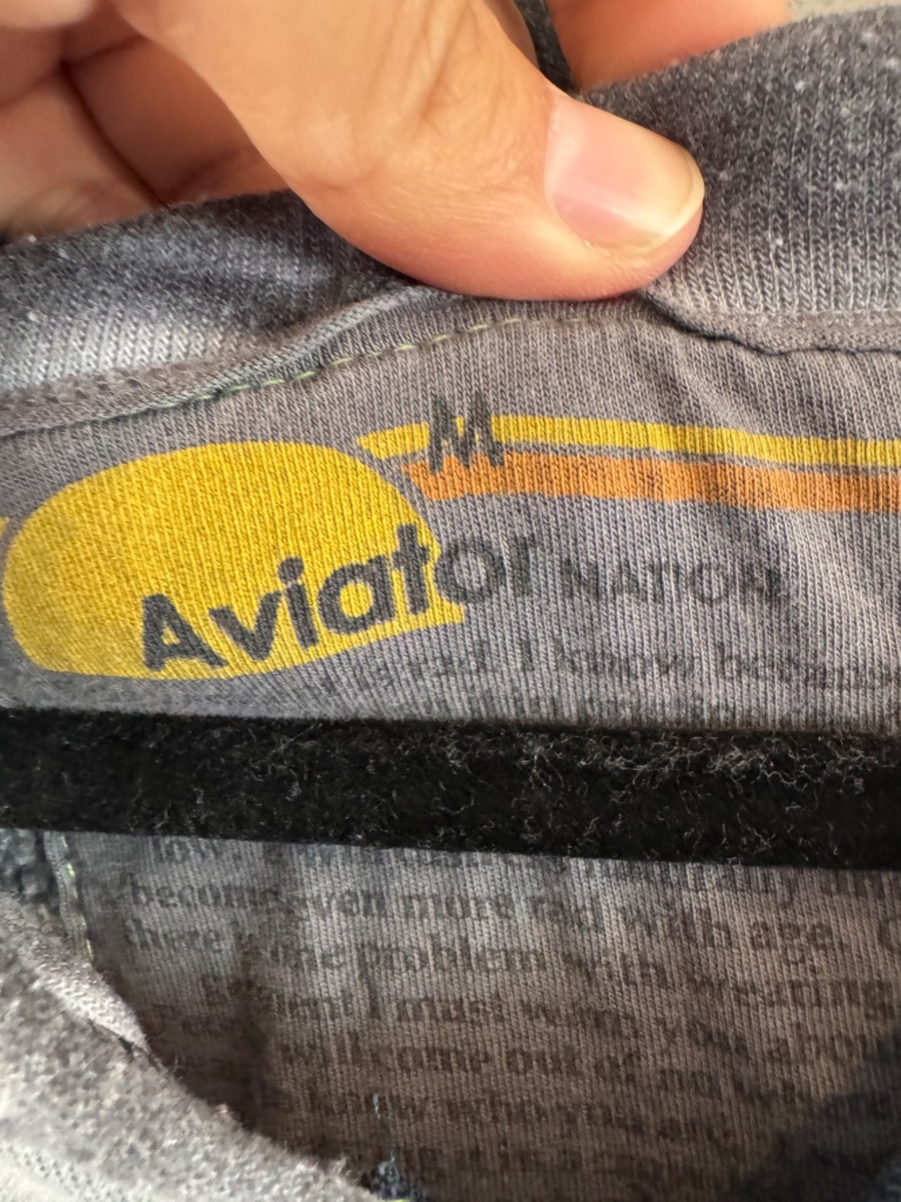 Aviator Nation Vintage Chevron Zip Hoodie Gray Medium - Picture 6 of 6